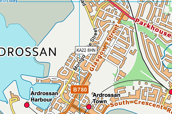 KA22 8HN map - OS VectorMap District (Ordnance Survey) KA22 8HN map - OS VectorMap District (Ordnance Survey)