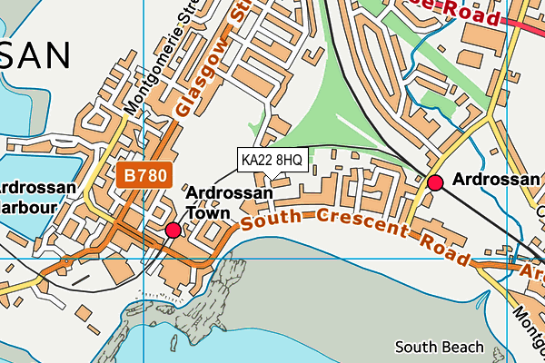 KA22 8HQ map - OS VectorMap District (Ordnance Survey) KA22 8HQ map - OS VectorMap District (Ordnance Survey)