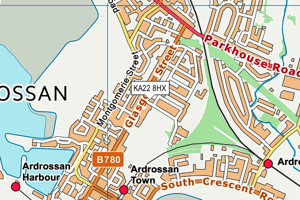 KA22 8HX map - OS VectorMap District (Ordnance Survey) KA22 8HX map - OS VectorMap District (Ordnance Survey)