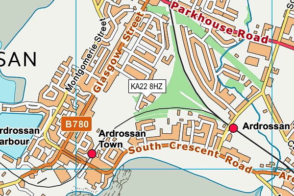 KA22 8HZ map - OS VectorMap District (Ordnance Survey) KA22 8HZ map - OS VectorMap District (Ordnance Survey)