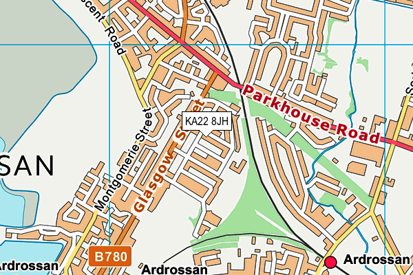 KA22 8JH map - OS VectorMap District (Ordnance Survey) KA22 8JH map - OS VectorMap District (Ordnance Survey)