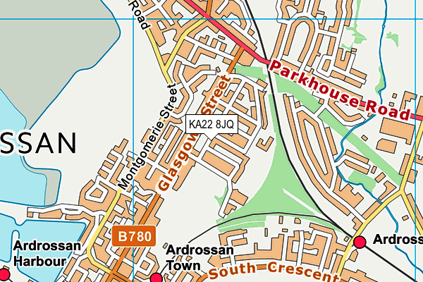 KA22 8JQ map - OS VectorMap District (Ordnance Survey) KA22 8JQ map - OS VectorMap District (Ordnance Survey)