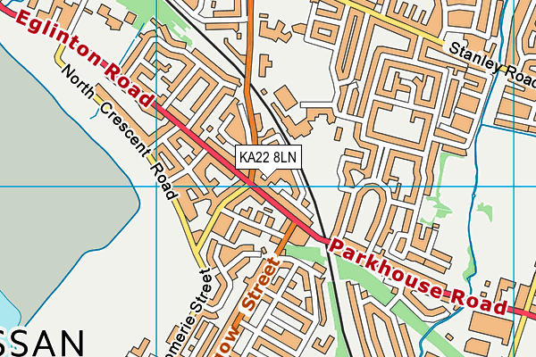 KA22 8LN map - OS VectorMap District (Ordnance Survey) KA22 8LN map - OS VectorMap District (Ordnance Survey)