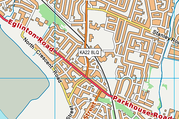 KA22 8LQ map - OS VectorMap District (Ordnance Survey) KA22 8LQ map - OS VectorMap District (Ordnance Survey)