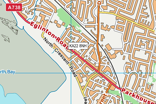 KA22 8NH map - OS VectorMap District (Ordnance Survey) KA22 8NH map - OS VectorMap District (Ordnance Survey)