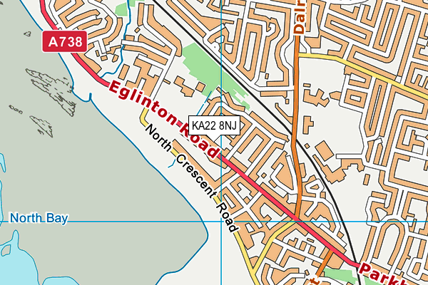 KA22 8NJ map - OS VectorMap District (Ordnance Survey) KA22 8NJ map - OS VectorMap District (Ordnance Survey)