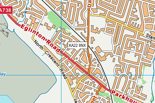 KA22 8NX map - OS VectorMap District (Ordnance Survey) KA22 8NX map - OS VectorMap District (Ordnance Survey)