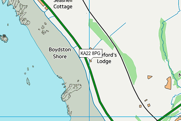 KA22 8PG map - OS VectorMap District (Ordnance Survey) KA22 8PG map - OS VectorMap District (Ordnance Survey)