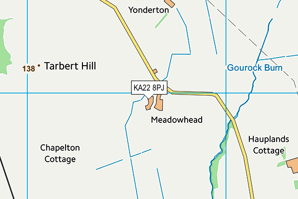 KA22 8PJ map - OS VectorMap District (Ordnance Survey) KA22 8PJ map - OS VectorMap District (Ordnance Survey)