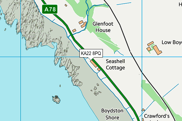 KA22 8PQ map - OS VectorMap District (Ordnance Survey) KA22 8PQ map - OS VectorMap District (Ordnance Survey)
