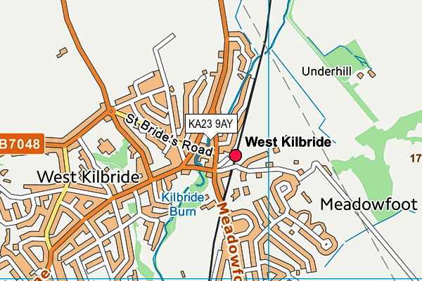 KA23 9AY map - OS VectorMap District (Ordnance Survey)