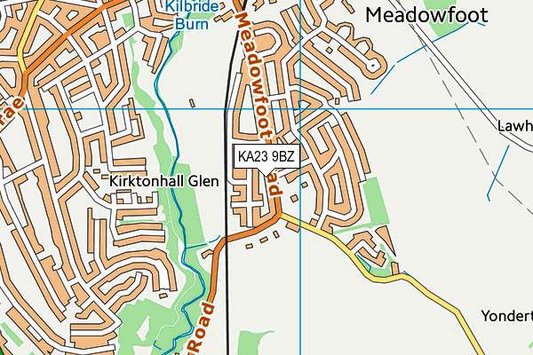 KA23 9BZ map - OS VectorMap District (Ordnance Survey) KA23 9BZ map - OS VectorMap District (Ordnance Survey)