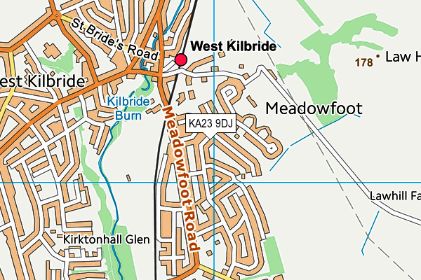 KA23 9DJ map - OS VectorMap District (Ordnance Survey) KA23 9DJ map - OS VectorMap District (Ordnance Survey)