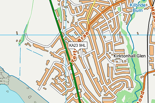 KA23 9HL map - OS VectorMap District (Ordnance Survey) KA23 9HL map - OS VectorMap District (Ordnance Survey)