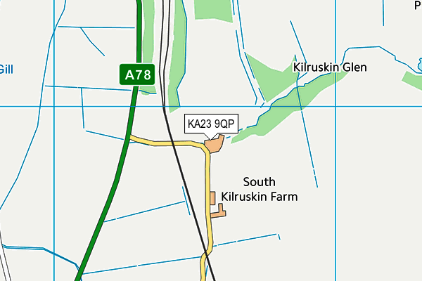 KA23 9QP map - OS VectorMap District (Ordnance Survey) KA23 9QP map - OS VectorMap District (Ordnance Survey)
