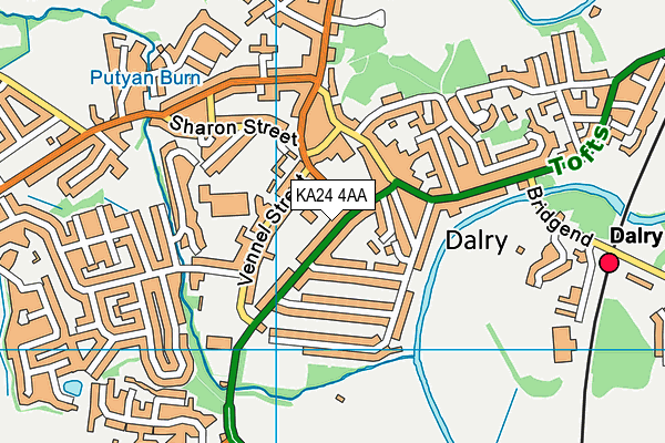 KA24 4AA map - OS VectorMap District (Ordnance Survey) KA24 4AA map - OS VectorMap District (Ordnance Survey)