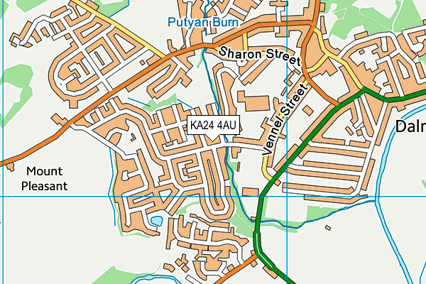 KA24 4AU map - OS VectorMap District (Ordnance Survey) KA24 4AU map - OS VectorMap District (Ordnance Survey)