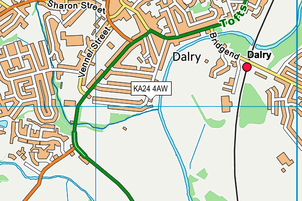 KA24 4AW map - OS VectorMap District (Ordnance Survey)