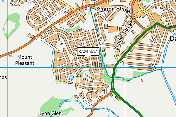 KA24 4AZ map - OS VectorMap District (Ordnance Survey)