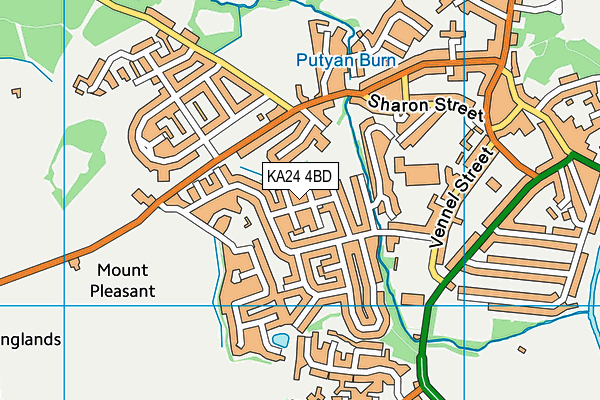 KA24 4BD map - OS VectorMap District (Ordnance Survey) KA24 4BD map - OS VectorMap District (Ordnance Survey)