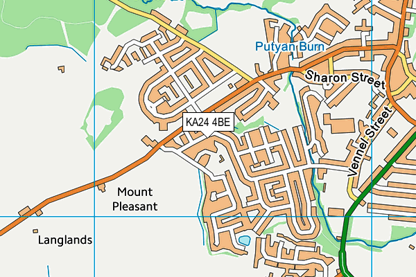 KA24 4BE map - OS VectorMap District (Ordnance Survey) KA24 4BE map - OS VectorMap District (Ordnance Survey)