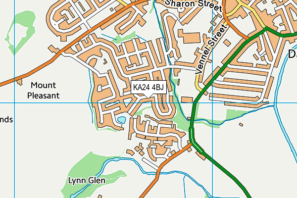 KA24 4BJ map - OS VectorMap District (Ordnance Survey) KA24 4BJ map - OS VectorMap District (Ordnance Survey)