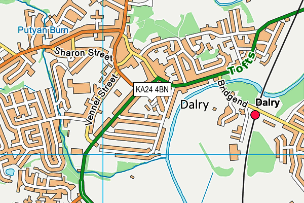 KA24 4BN map - OS VectorMap District (Ordnance Survey) KA24 4BN map - OS VectorMap District (Ordnance Survey)