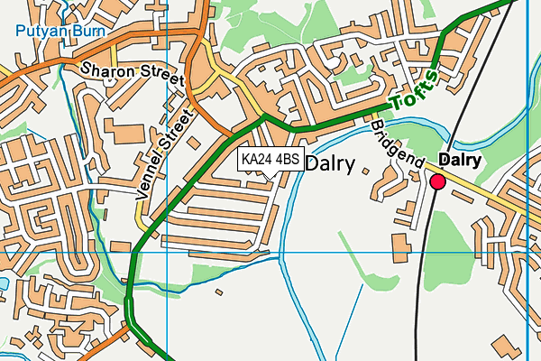 KA24 4BS map - OS VectorMap District (Ordnance Survey) KA24 4BS map - OS VectorMap District (Ordnance Survey)