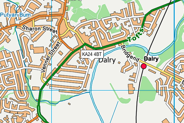 KA24 4BT map - OS VectorMap District (Ordnance Survey) KA24 4BT map - OS VectorMap District (Ordnance Survey)