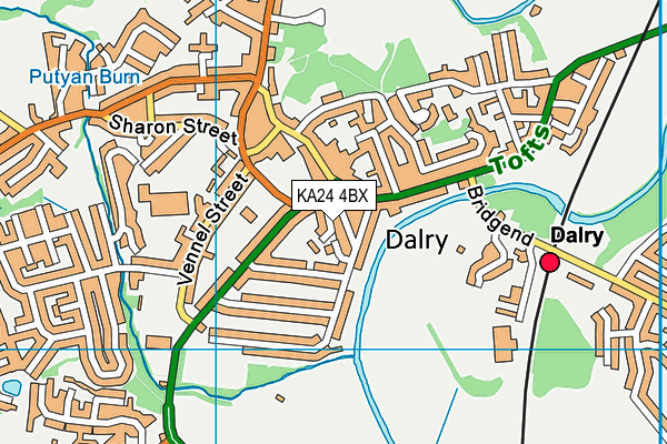 KA24 4BX map - OS VectorMap District (Ordnance Survey) KA24 4BX map - OS VectorMap District (Ordnance Survey)