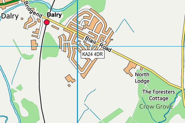 KA24 4DR map - OS VectorMap District (Ordnance Survey)