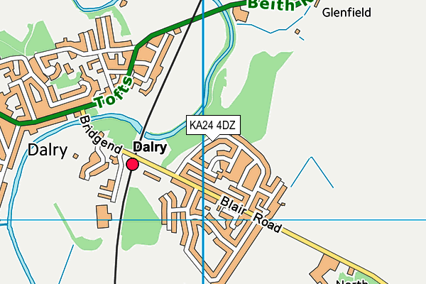 KA24 4DZ map - OS VectorMap District (Ordnance Survey) KA24 4DZ map - OS VectorMap District (Ordnance Survey)