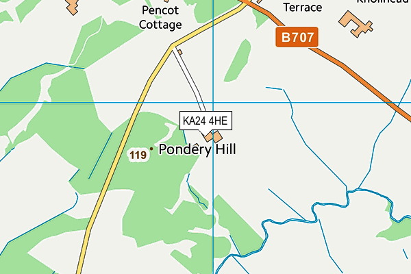 KA24 4HE map - OS VectorMap District (Ordnance Survey) KA24 4HE map - OS VectorMap District (Ordnance Survey)