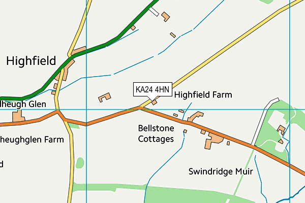 KA24 4HN map - OS VectorMap District (Ordnance Survey) KA24 4HN map - OS VectorMap District (Ordnance Survey)