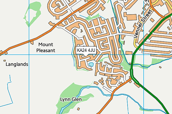 KA24 4JU map - OS VectorMap District (Ordnance Survey) KA24 4JU map - OS VectorMap District (Ordnance Survey)