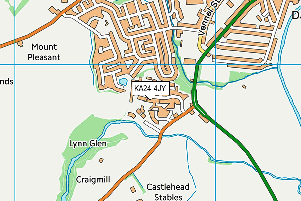 KA24 4JY map - OS VectorMap District (Ordnance Survey) KA24 4JY map - OS VectorMap District (Ordnance Survey)