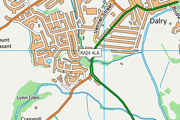 KA24 4LA map - OS VectorMap District (Ordnance Survey) KA24 4LA map - OS VectorMap District (Ordnance Survey)