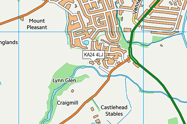 KA24 4LJ map - OS VectorMap District (Ordnance Survey) KA24 4LJ map - OS VectorMap District (Ordnance Survey)
