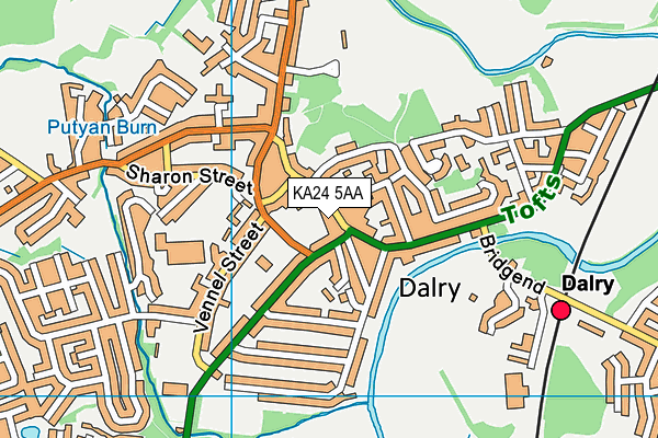 KA24 5AA map - OS VectorMap District (Ordnance Survey) KA24 5AA map - OS VectorMap District (Ordnance Survey)