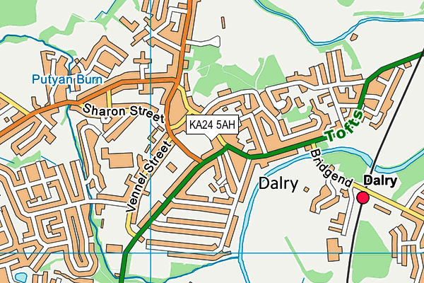 KA24 5AH map - OS VectorMap District (Ordnance Survey)