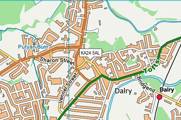 KA24 5AL map - OS VectorMap District (Ordnance Survey) KA24 5AL map - OS VectorMap District (Ordnance Survey)