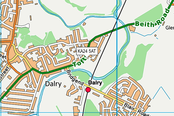 KA24 5AT map - OS VectorMap District (Ordnance Survey) KA24 5AT map - OS VectorMap District (Ordnance Survey)