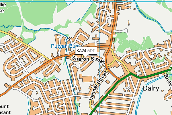 KA24 5DT map - OS VectorMap District (Ordnance Survey) KA24 5DT map - OS VectorMap District (Ordnance Survey)