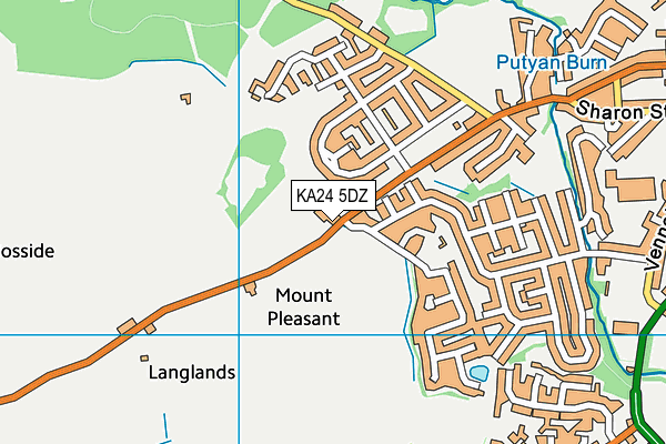 KA24 5DZ map - OS VectorMap District (Ordnance Survey)