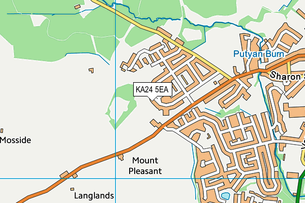 KA24 5EA map - OS VectorMap District (Ordnance Survey) KA24 5EA map - OS VectorMap District (Ordnance Survey)
