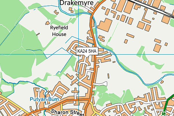 KA24 5HA map - OS VectorMap District (Ordnance Survey) KA24 5HA map - OS VectorMap District (Ordnance Survey)