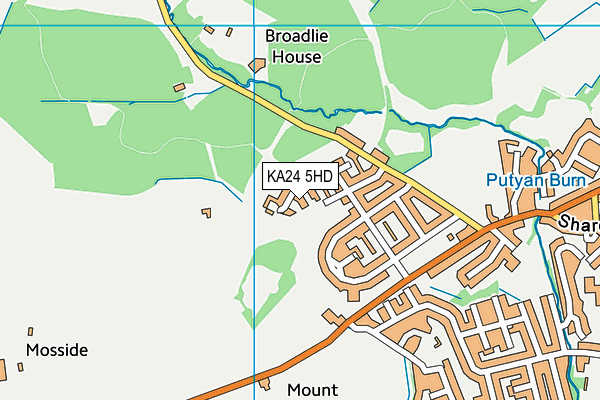 KA24 5HD map - OS VectorMap District (Ordnance Survey) KA24 5HD map - OS VectorMap District (Ordnance Survey)