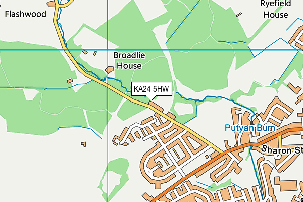 KA24 5HW map - OS VectorMap District (Ordnance Survey) KA24 5HW map - OS VectorMap District (Ordnance Survey)