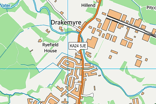KA24 5JE map - OS VectorMap District (Ordnance Survey)