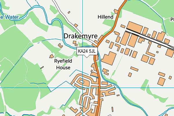 KA24 5JL map - OS VectorMap District (Ordnance Survey) KA24 5JL map - OS VectorMap District (Ordnance Survey)